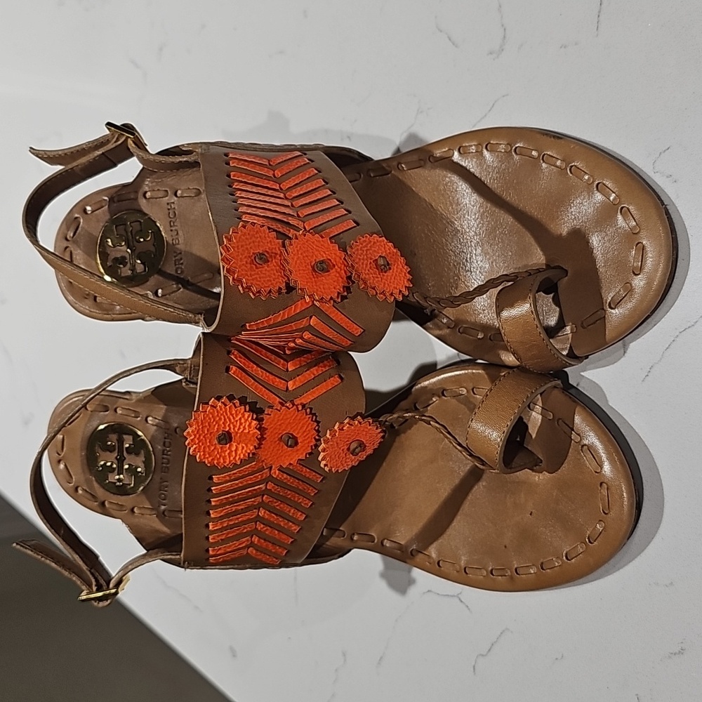 Tory Burch Caylon toe ring sandal 7.5 - Picture 2 of 9